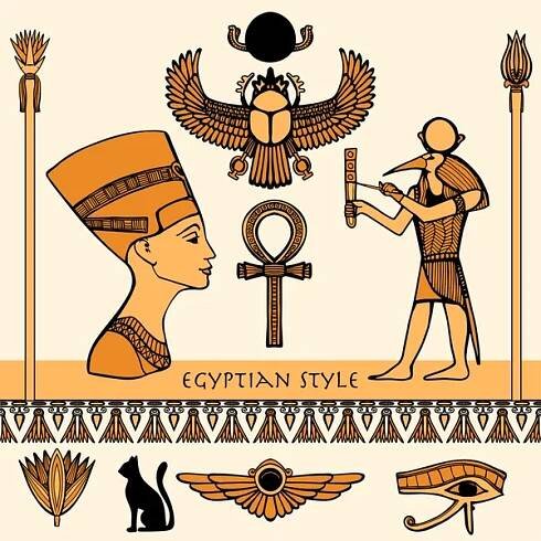 Sada barev Egypt — Ilustrace