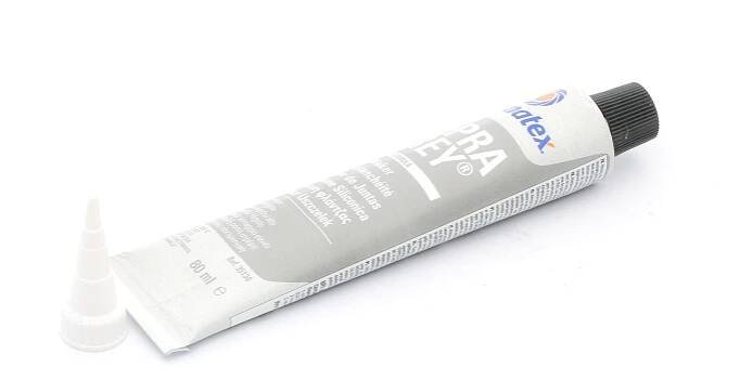 60-038 PERMATEX Těsnicí materiál Tuba, 99g, Silikon, Obsah: 80ml, trvale elastický, olejuvzdorný, šedá