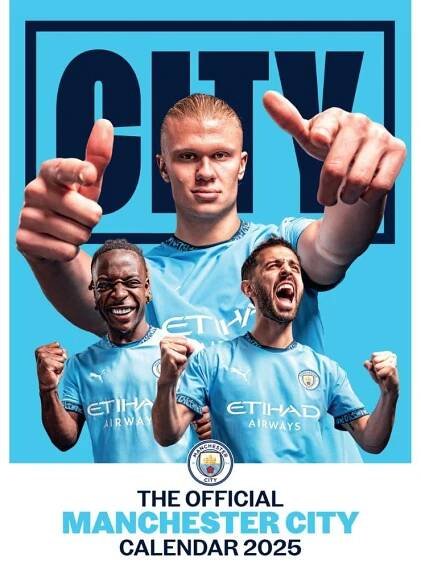 Manchester City FC A3 Calendar 2025