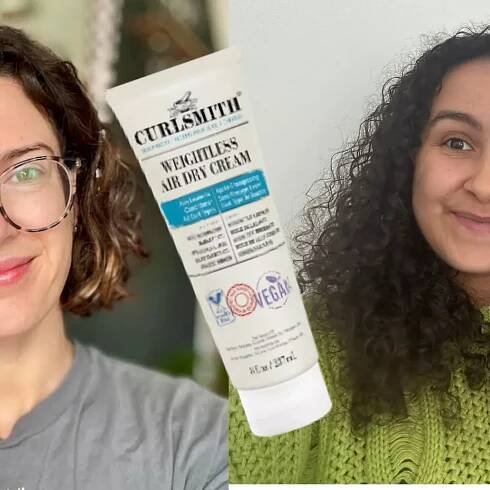 'We tested Curlsmith's viral leave in cream and it left both our hairs' weightless'