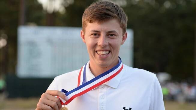 Matt Fitzpatrick with his US Open low amateur medal