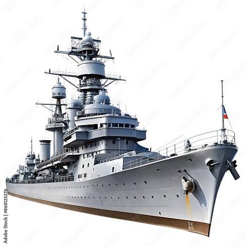 Plakát bismarck a powerful german battleship sunk on transparent background – Obraz na Zeď | Posters.cz