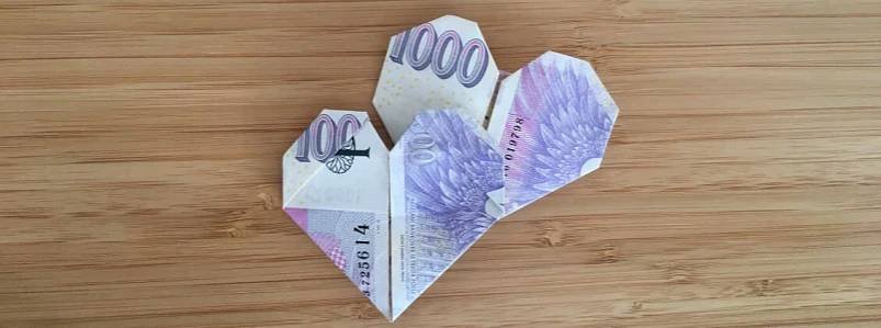 Jak darovat peníze: Origami z bankovek a další nápady | Provident