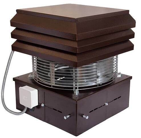 Komínový ventilátor profesionální hranatý pro komín