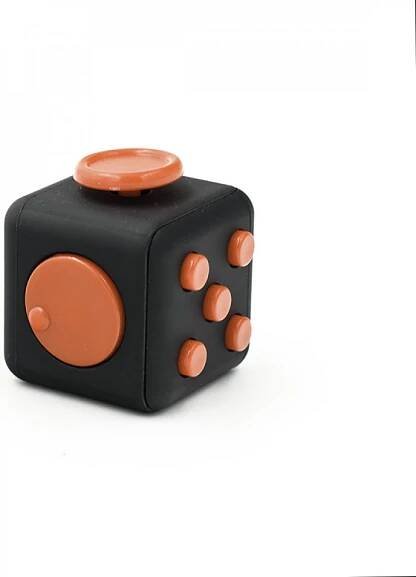 Fidget Cube antistresová kostka černý červený