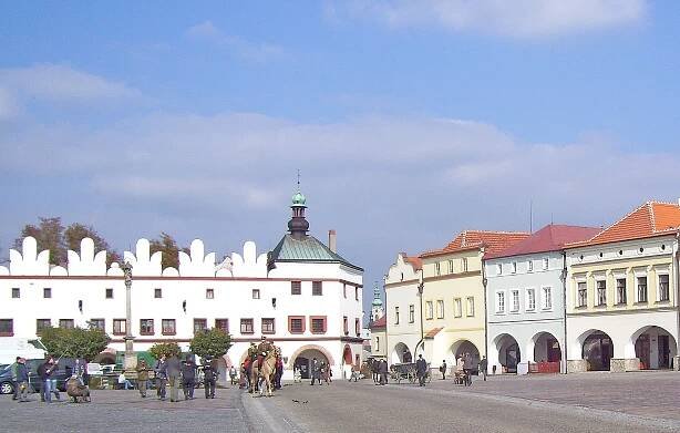 The actress Gabriela Marcinková and shots for her film Money in Nove Mesto nad Metuji in Czechia.