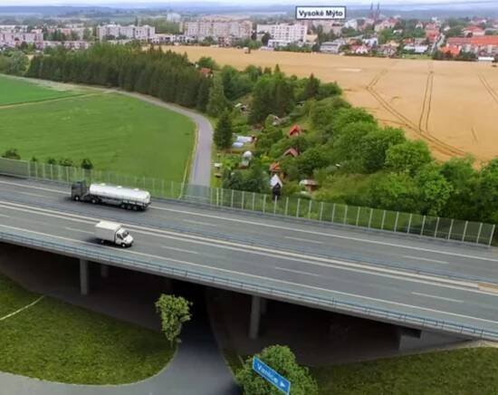 Vizualizace úseku D35 Vysoké Mýto - Džbánov. Foto: ŘSD