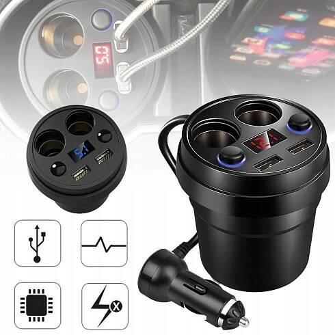 MULTIFUNKČNÍ AUTOZAPALOVAČ, DUÁLNÍ USB NABÍJEČKA 12/24V