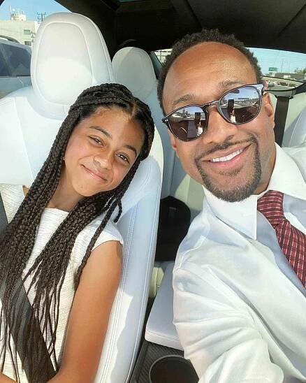 Jaleel White and his daughter Samaya White.