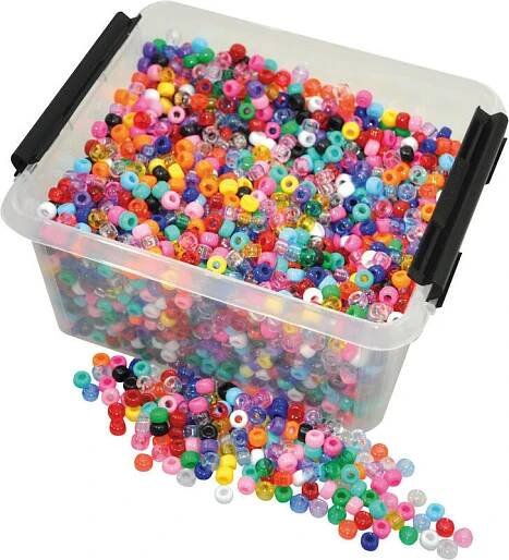 Aurednik CS | Nápady pro děti. Od srdce a s rozumem. - Korálky navlékací Playbox Kongo barevné a transparentní pr. 8 mm