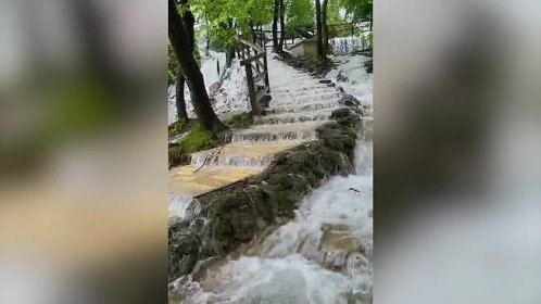 VIDEO: Nrodn park Krka, kde se toil Vinnetou, zaplavila rozvodnn eka