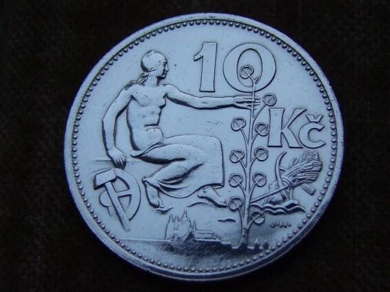 Stříbrná prvorepubliková 10Kč 1931 - J. Horejc - krásný sbírkový stav