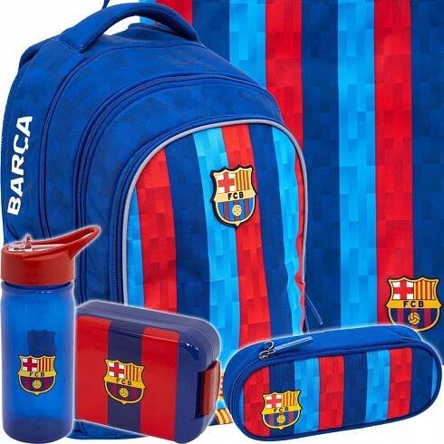 ŠKOLNÍ BATOH TŘÍDA 13 FC BARCELONA BARCA SÁČEK PENÁL LAHEV NA PITÍ SVAČINOVÝ BOX