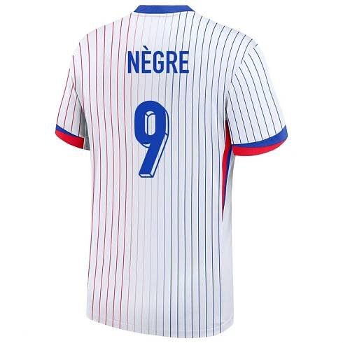 Dámské Francie Thibo Nègre #9 Bílý Daleko Hráčské Dresy 24-26 Dres