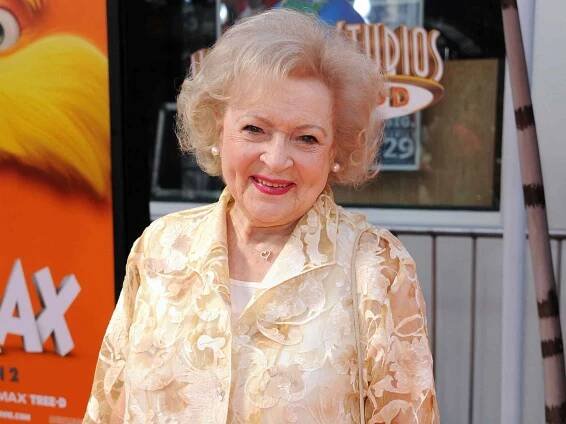 Betty White arrives for the premiere of "The Lorax" on February 19, 2012 in Los Angeles.