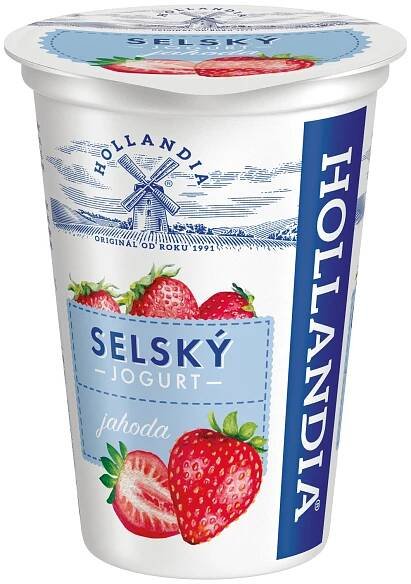 Jogurt selský JAHODA Hollandia