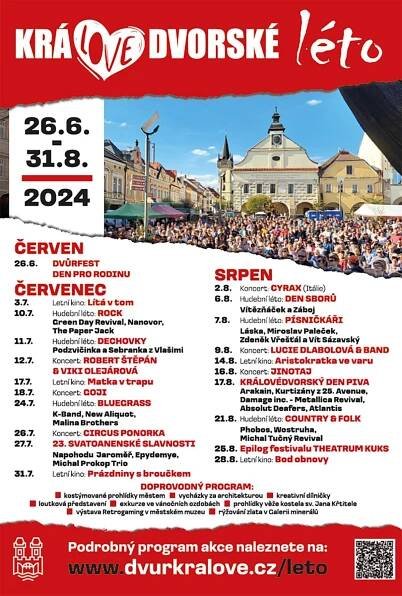 plakát - Královédvorské léto 2024