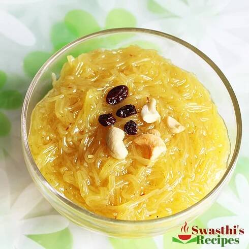 Semiya Kesari Recipe - Swasthi's Recipes