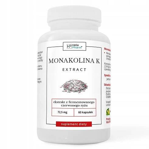 MONAKOLINA K ČERVENÁ RÝŽE SNIŽUJE CHOLESTEROL 60 kapslí