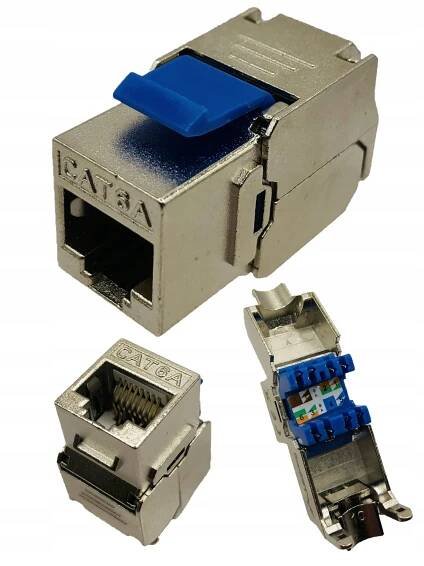 Modul keystone adaptér zásuvka RJ45 beznástrojová Kat.6 FTP AWG 22 - 24
