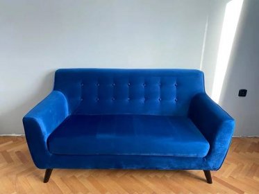 luxusní gauč sedačka pohovka modrý - zánovní, nepoužívaný