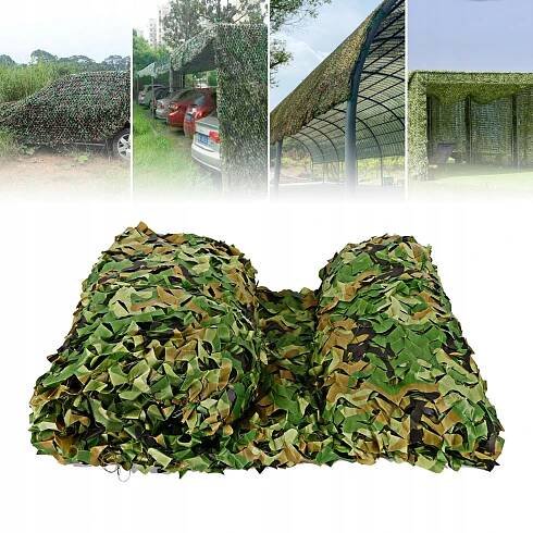 VOJENSKÁ MASKOVACÍ ZAHRADA KAMUFLÁŽ 2x3 m STÍNÍCÍ KRYT MASKÁČOVÝ 6 m2