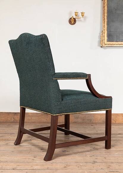 A handmade HOWE London Gainsborough Carver Armchair traditionally made in England.
