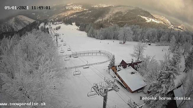 Webkamera Velká Rača- lyžařské středisko Snowparadise v Oščadnici