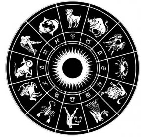 Kolo horoskop, znamení zvěrokruhu — Stock obrázek