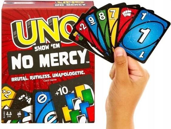 KARETNÍ HRA UNO NO MERCY BEZ MILOSTI, originální kultovní karty od firmy Mattel