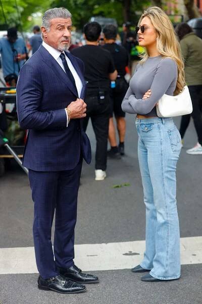 Sylvester Stallone Spends Time with Daughter Sophia While Filming Tulsa King in N.Y.C.