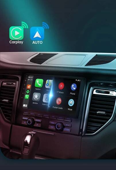 ANDROID RÁDIO pro VW Škoda Seat Tiguan Touran Passat Carplay Montáž 2-DIN