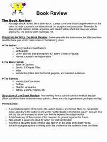 Book Analysis format Sample Elegant Book Review format 1