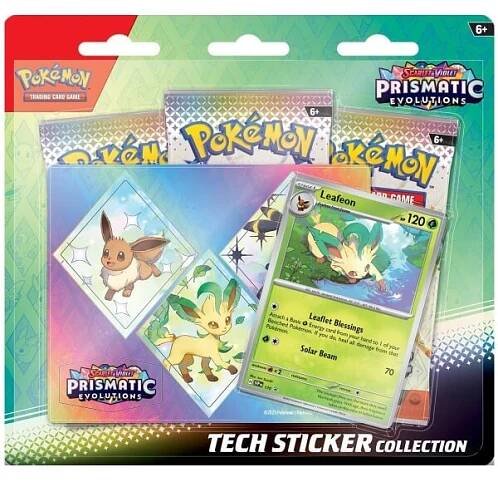 Pokémon Prismatic Evolutions Tech Sticker Collection - Leafeon