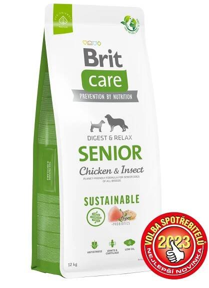 Brit Care Dog Sustainable Senior - superprémiové granule s kuřecím pro starší psy nad 7 let