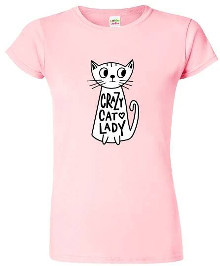 Dámské tričko s kočkou - Crazy Cat Lady