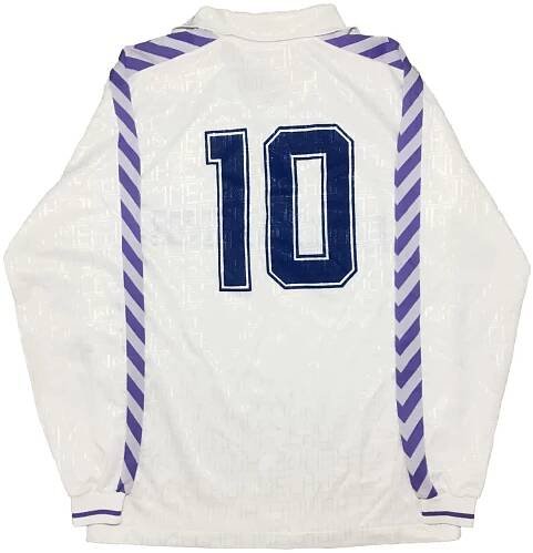 Match worn Real Madrid L/S home shirt 1989-1990 by Martin Vázquez #10