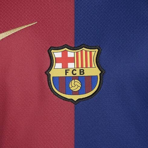 Dětský domácí dres s krátkým rukávem Nike Dri-FIT FC Barcelona Stadium 2024/25