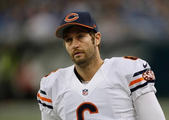 Jay Cutler on the football field.