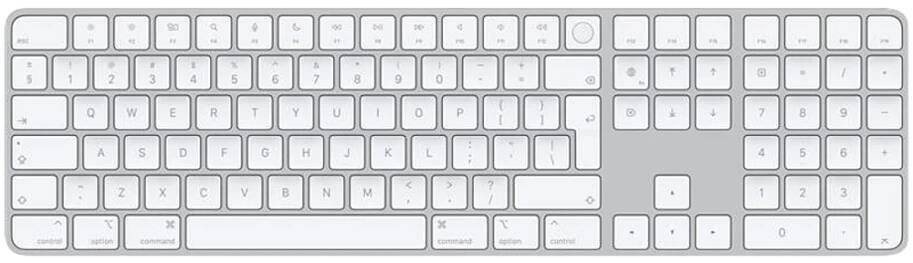 Klávesnice Apple Magic Keyboard s číselnou klávesnicí a Touch ID CZ bílá - Vodafone.cz