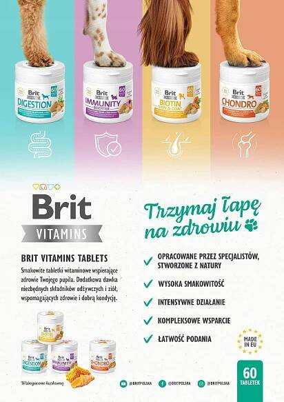 Brit Vitamins Digestion Podpora trávení 120g 60ks Stav balení originální