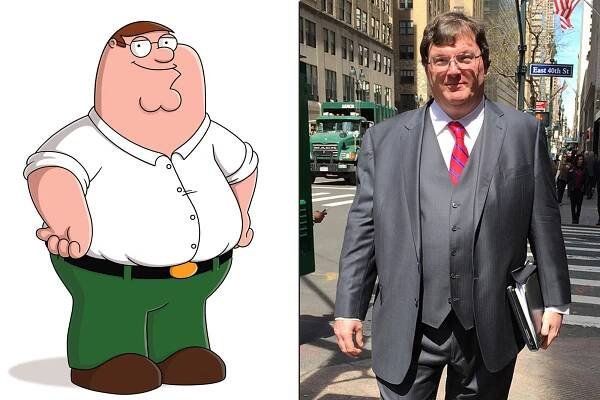 "Family Guy" character Peter Griffin and accused Gilgo Beach serial killer Rex Heuermann