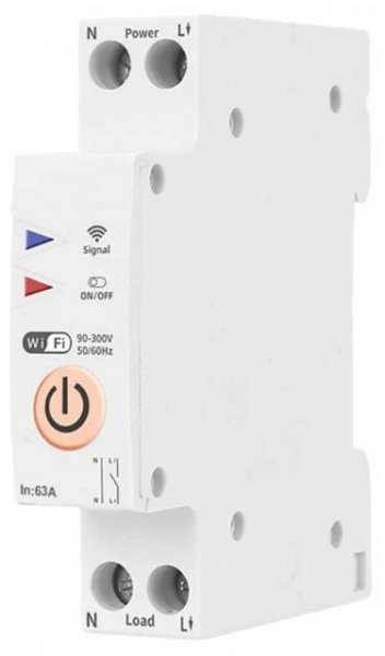 Wifi relé stykač na DIN lištu TUYA - 16A