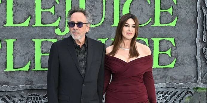 Monica Bellucci se svým bývalým partnerem, režisérem Timem Burtonem.