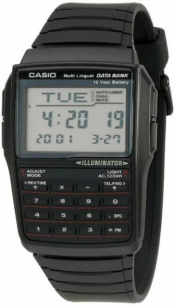 PÁNSKE HODINKY CASIO VINTAGE DATABANK DBC-32-1A + BOX + GRAVÍROVANIE