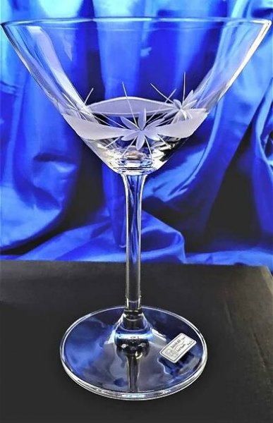 Lsg-Crystal Skleničky na Martini/ koktejly ručně broušené dekor Kanta C-042 155 x 105 mm 210 ml.