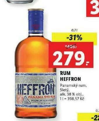 Lidl Rum heffron nabídka