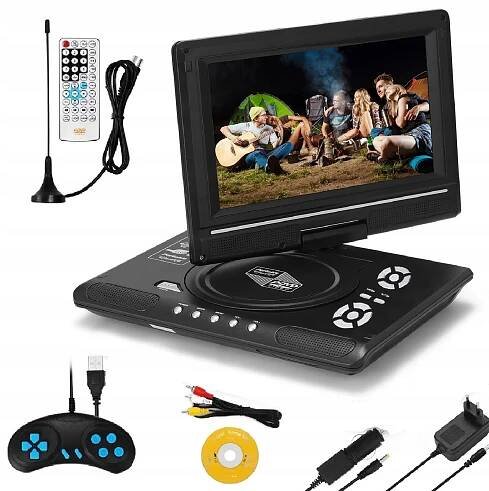 PŘENOSNÝ DVD PŘEHRÁVAČ 7.8'' LCD TV FM USB PRO HRY