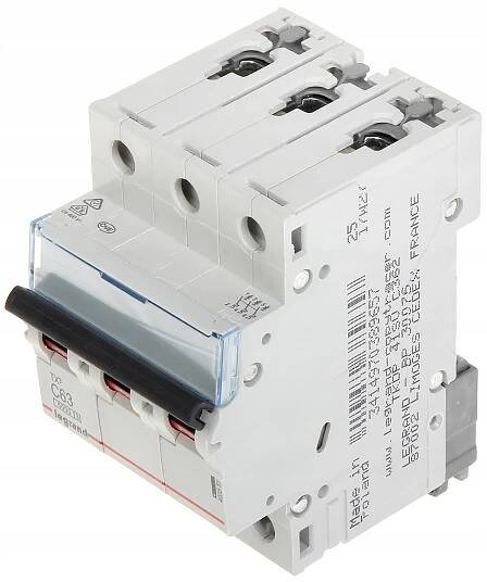 NADPROUDOVÝ VYPÍNAČ LE-403549 TŘÍFÁZOVÝ 40 A TYP C LEGRAND