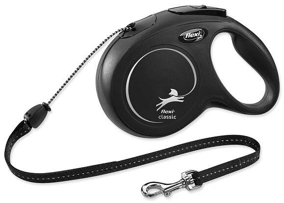 Vodítko Flexi Classic New lanko M černé 8m-KS